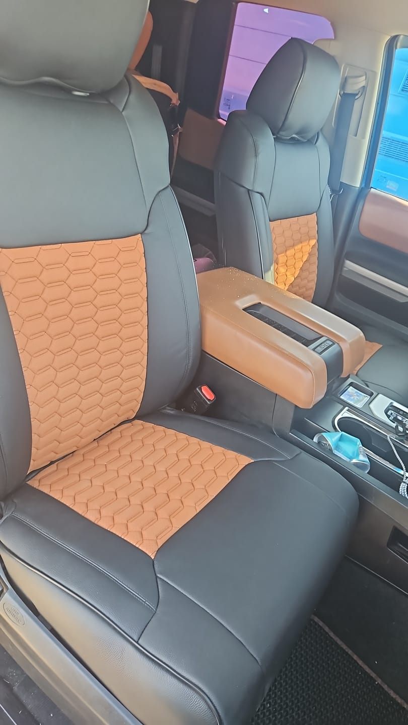 Customer photo review of 2014-21 Toyota Tundra Leather Seat Covers (Custom Order)