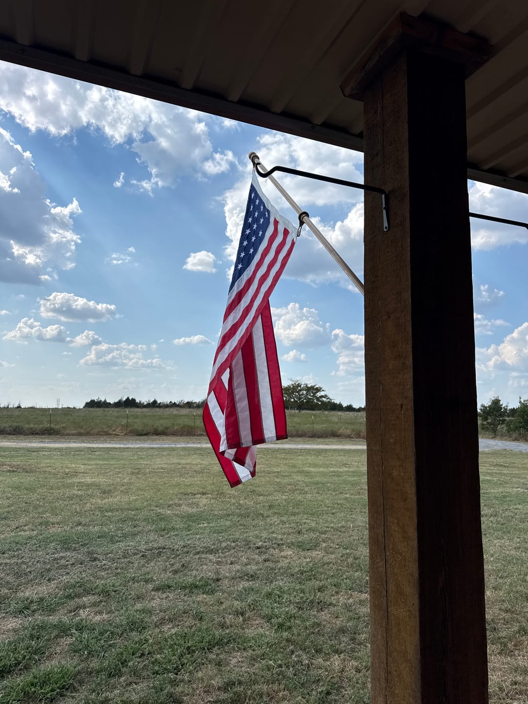 Customer photo review of 3' x 5' American Flag Set
