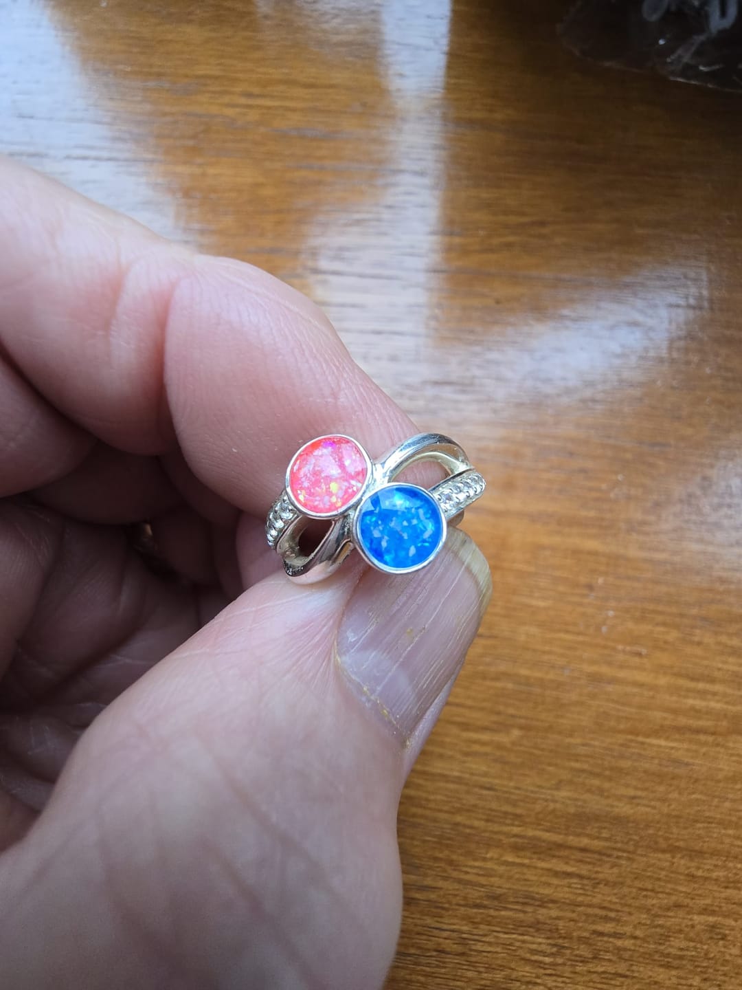 Customer photo review of Together Forever Ring, suitable for 2 sets of ashes.