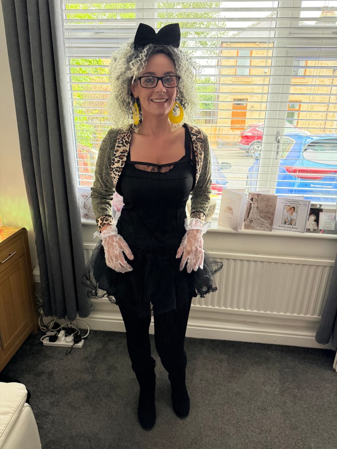 Customer photo review of 80s Wild Child Wig, Blonde