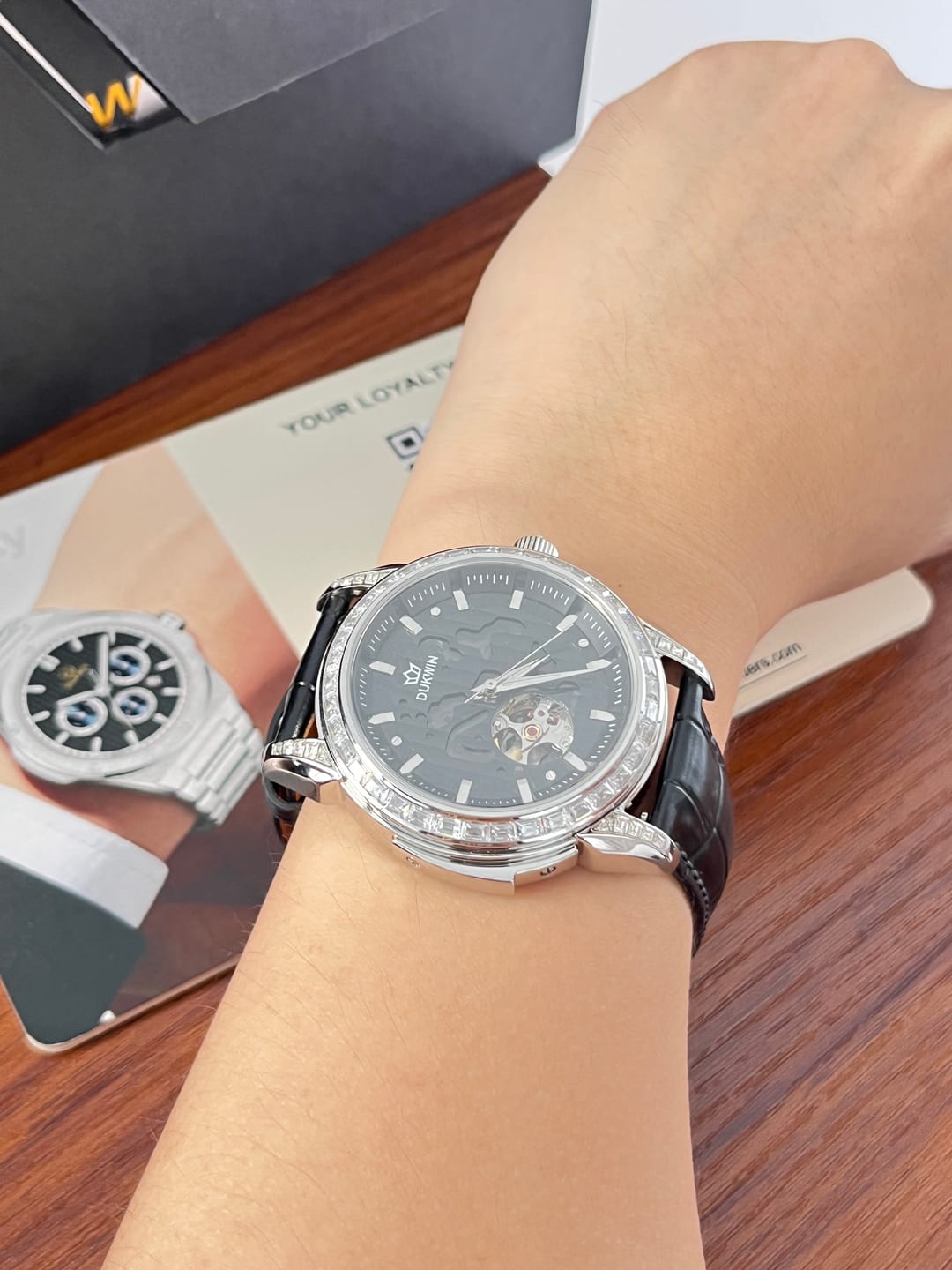 Customer photo review of Atlantica Reef - Semi‑Skeleton Automatic Mechanical Watch Japanese  Miyota Cal. 82S0