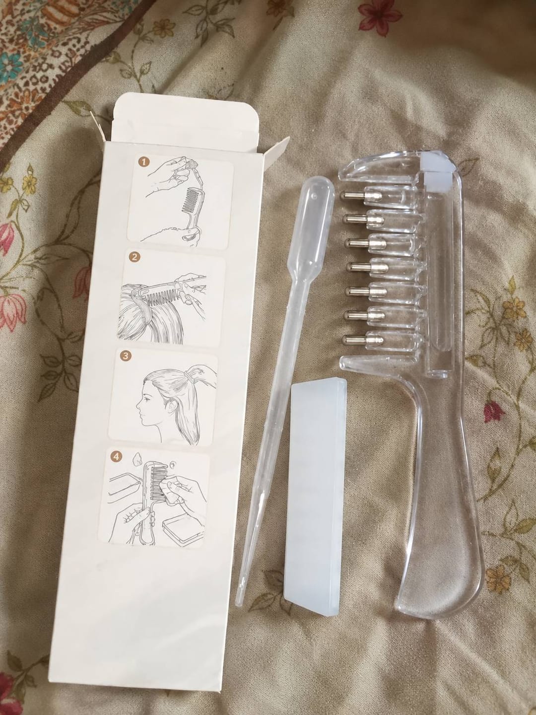 Customer photo review of VEYRA™ Hair Oil Applicator Comb with Scalp Massager