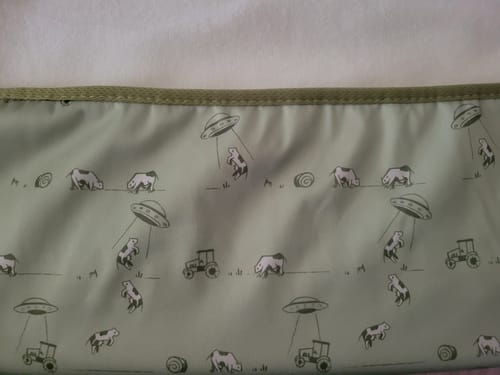 Customer photo review of Ultra-Soft Bamboo Machine Washable and Wipeable Diaper Change Mat