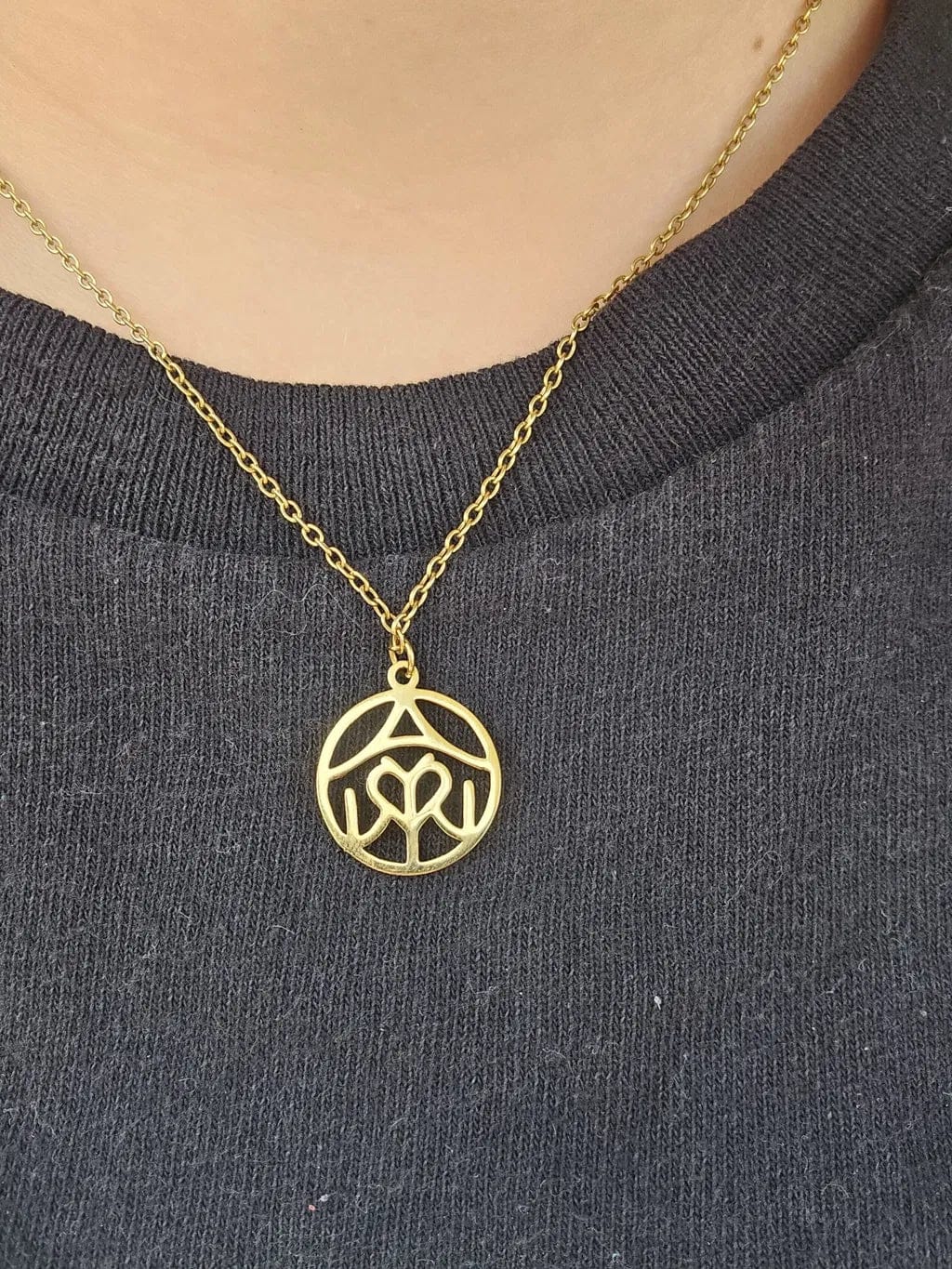 Customer photo review of Custom Monogram Necklace