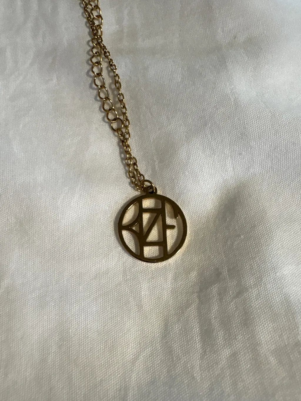 Customer photo review of Custom Monogram Necklace