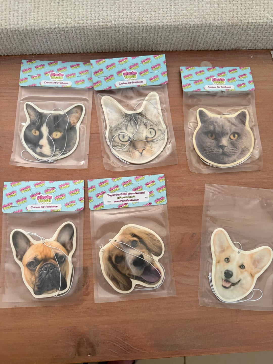 Customer photo review of Personalised Car Air Freshener
