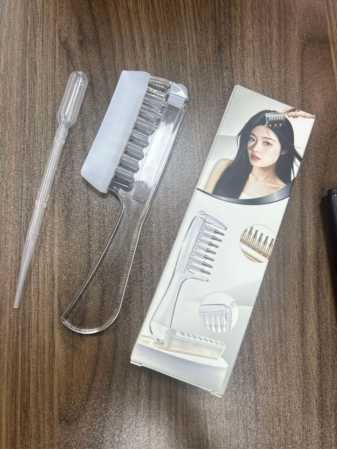 Customer photo review of VEYRA™ Hair Oil Applicator Comb with Scalp Massager