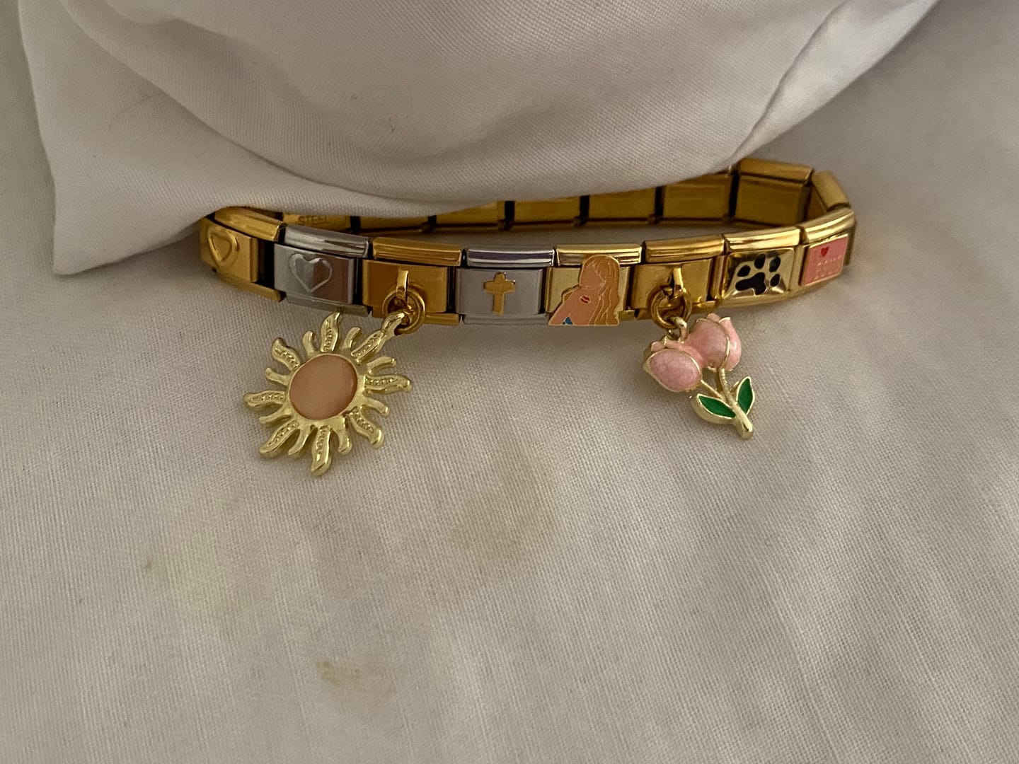 Customer photo review of Charm Tulipanes rosas