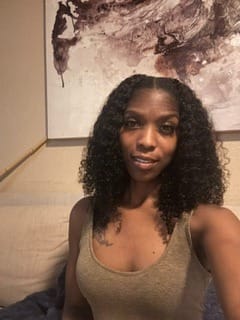 Customer photo review of Ywigs Burmese Water Curly Human Crochet Hair