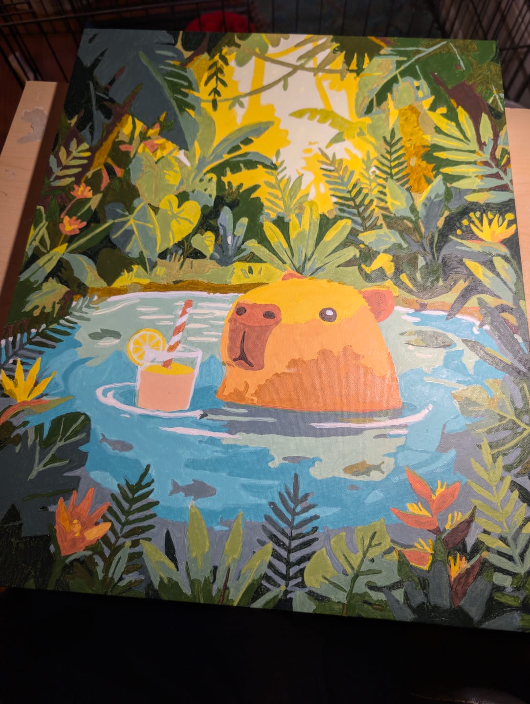 Customer photo review of Chilling capybara | Paint by Number