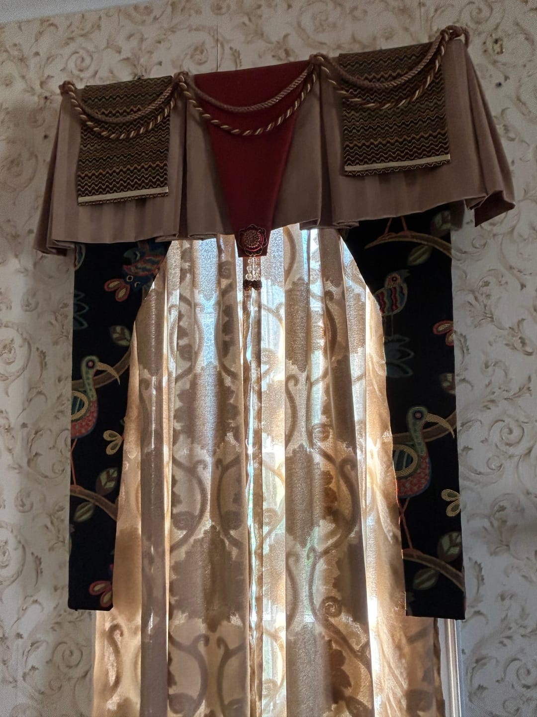 Customer photo review of Medallion with Bead and Ball Tassel
