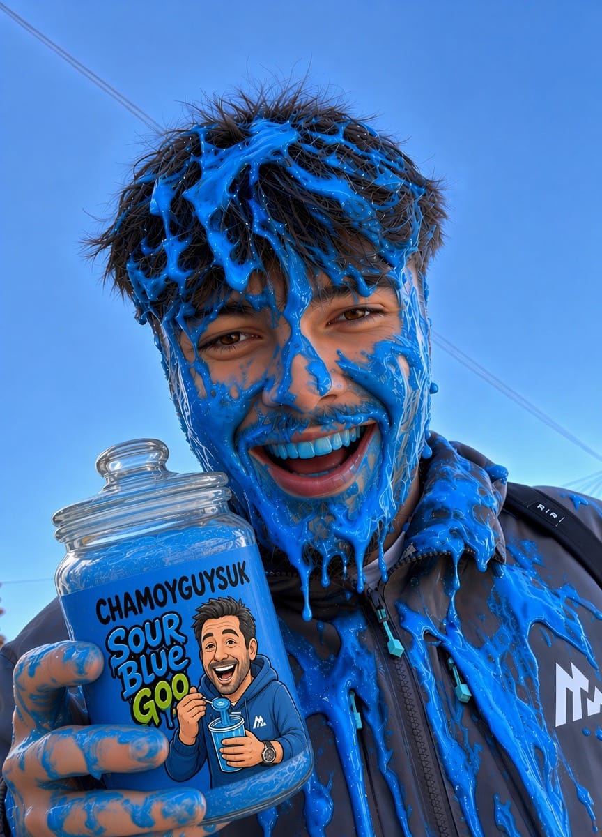 Customer photo review of Gooey Gummies - Sour Blue Goo