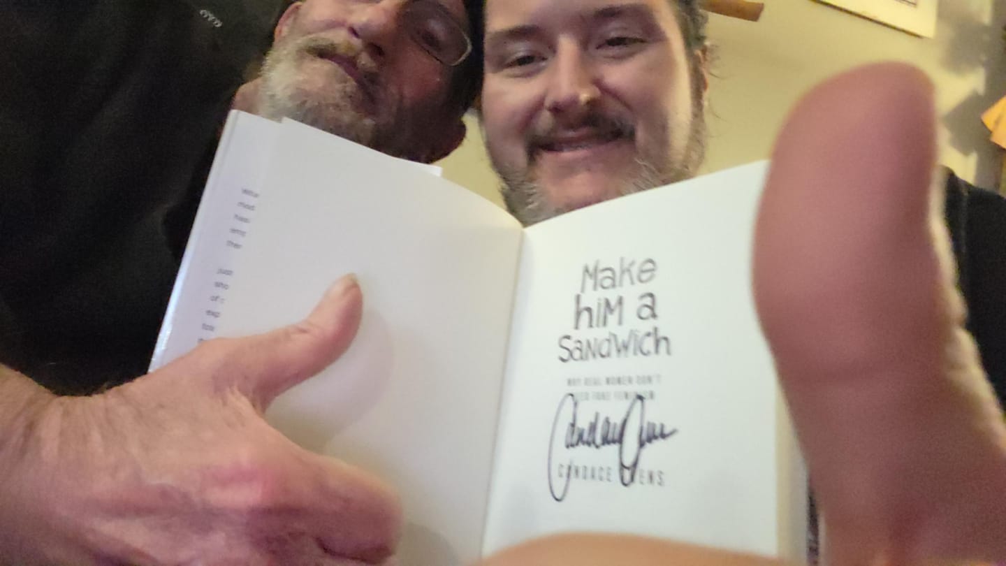 Customer photo review of Make Him A Sandwich by Candace Owens - Signed Hardcover Book