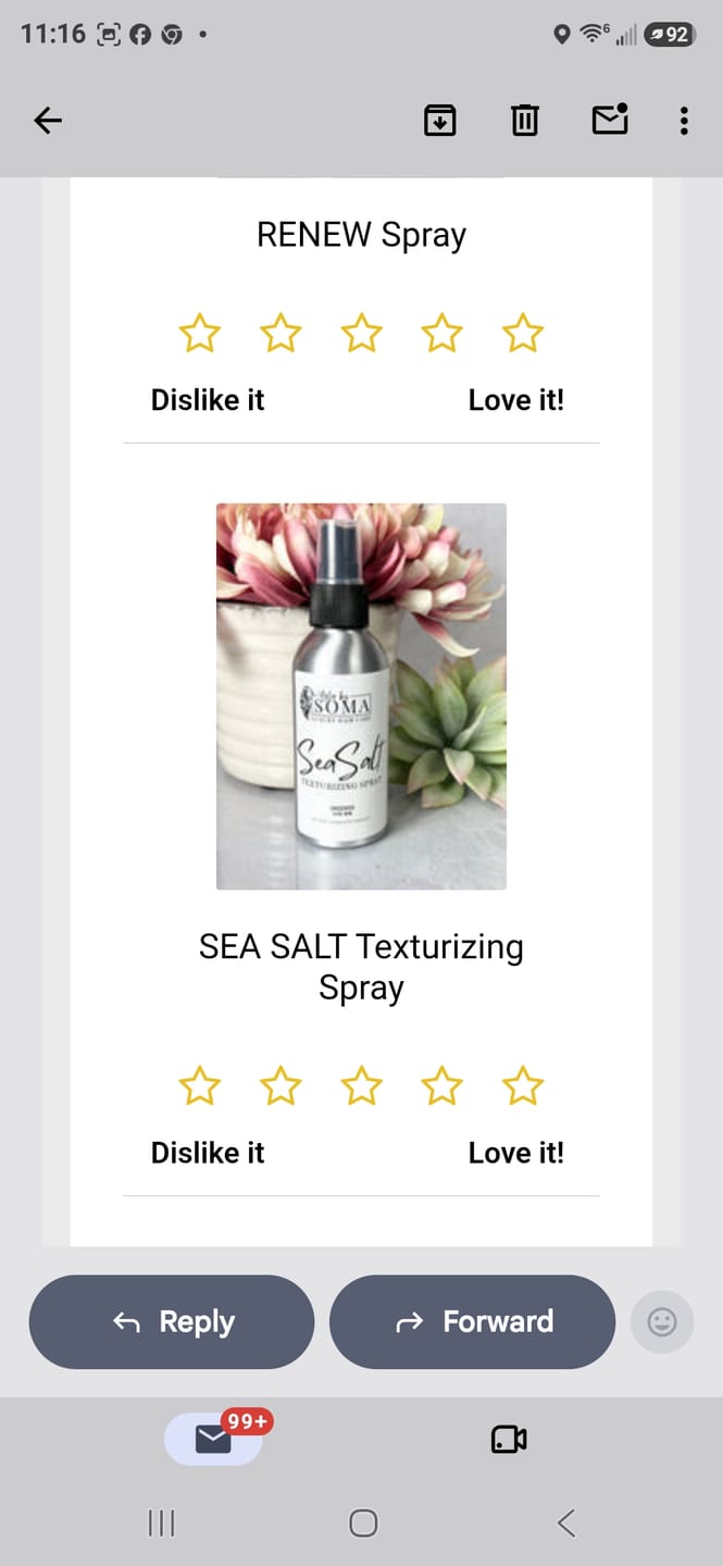 Customer photo review of SEA SALT Texturizing Spray