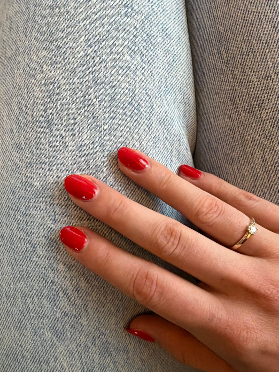 Customer photo review of Rose Red Dipping Powder