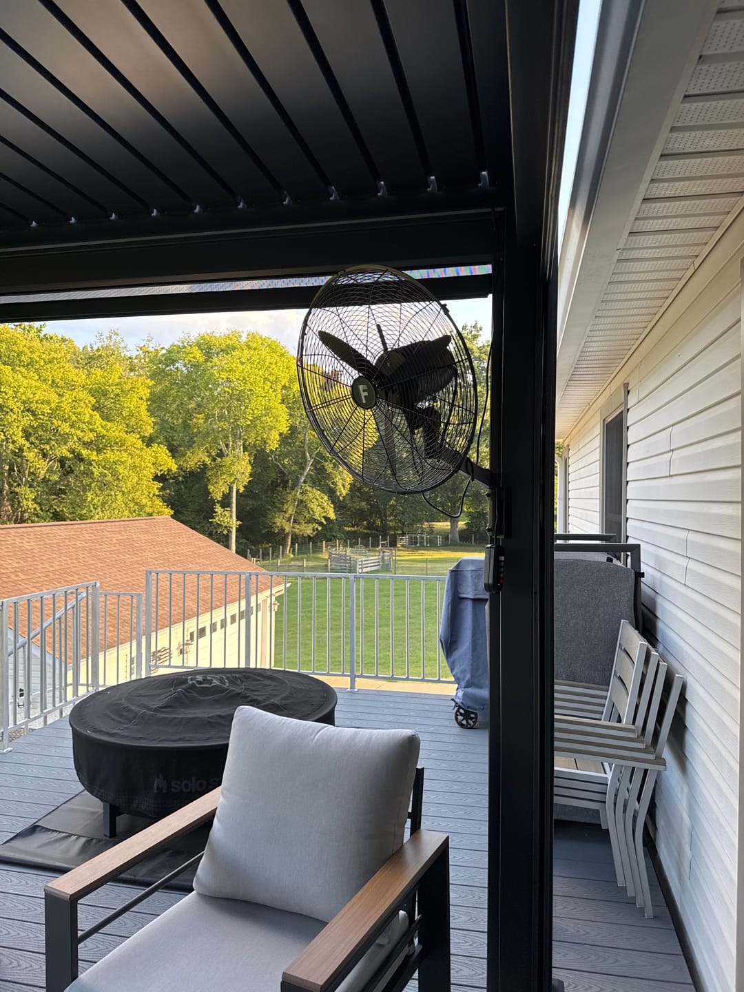 Customer photo review of Pergola Post Fan