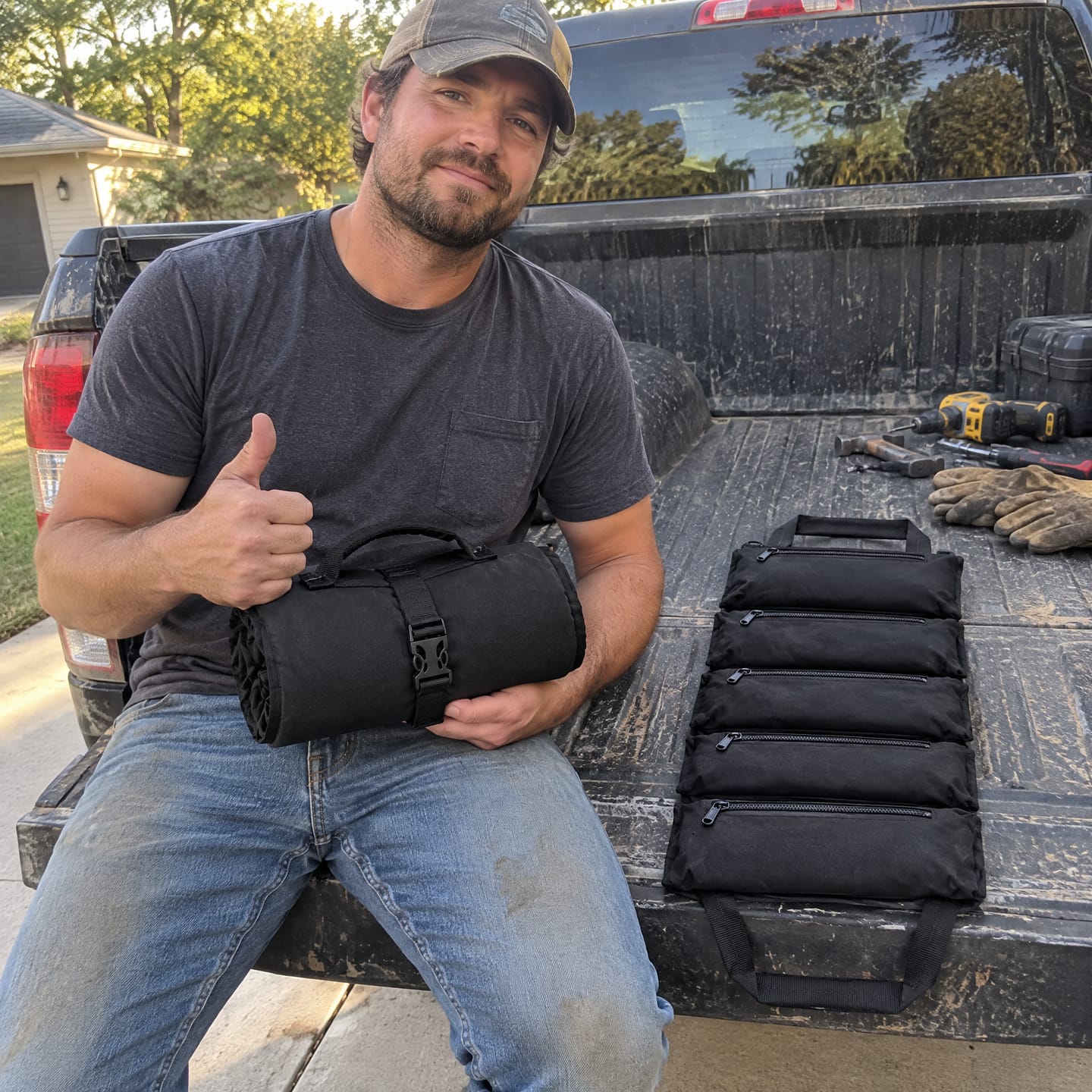 Customer photo review of TaskPack™ 5-Pocket Tool Organizer