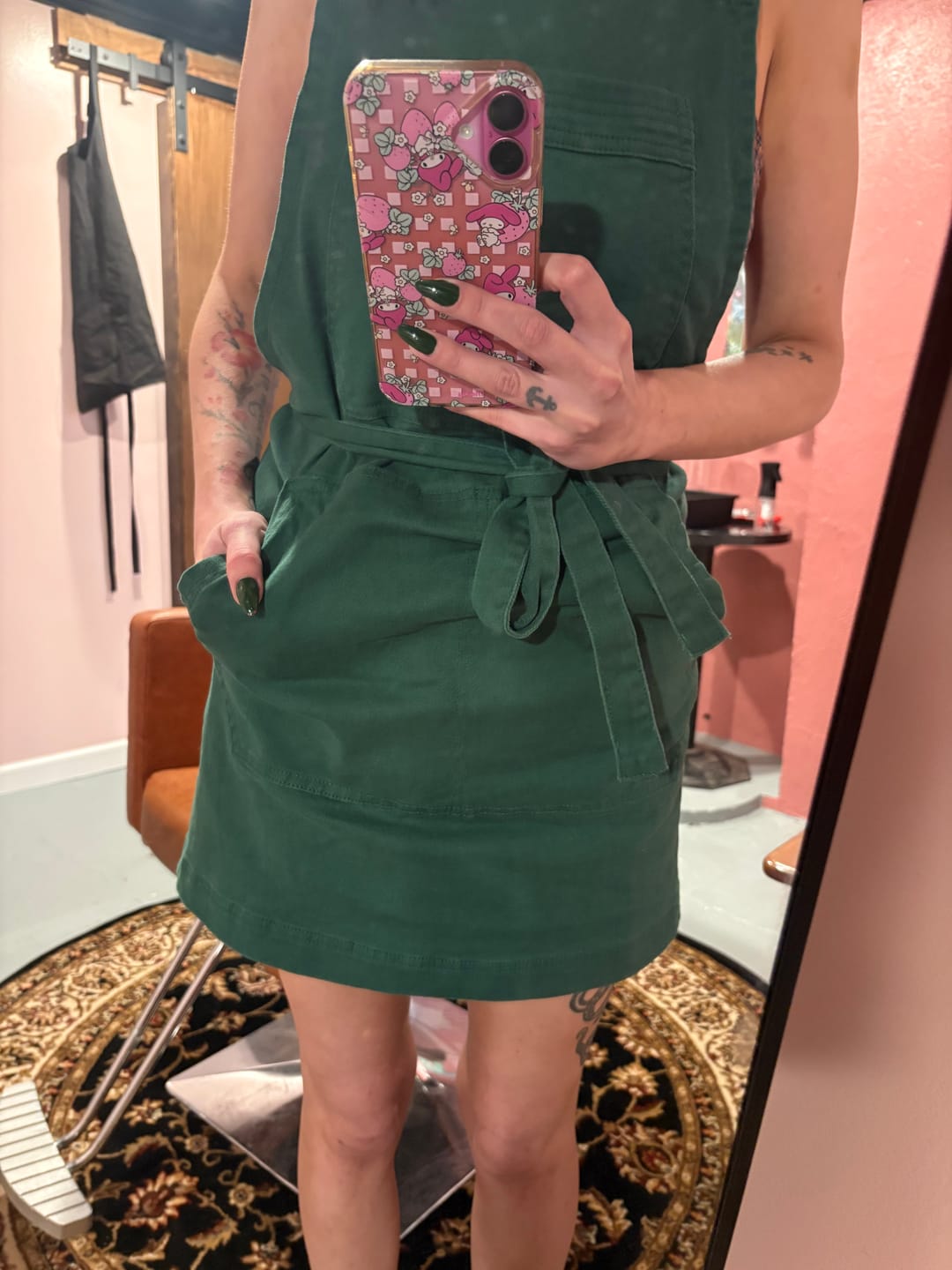 Customer photo review of The Envy Apron Denim Apron