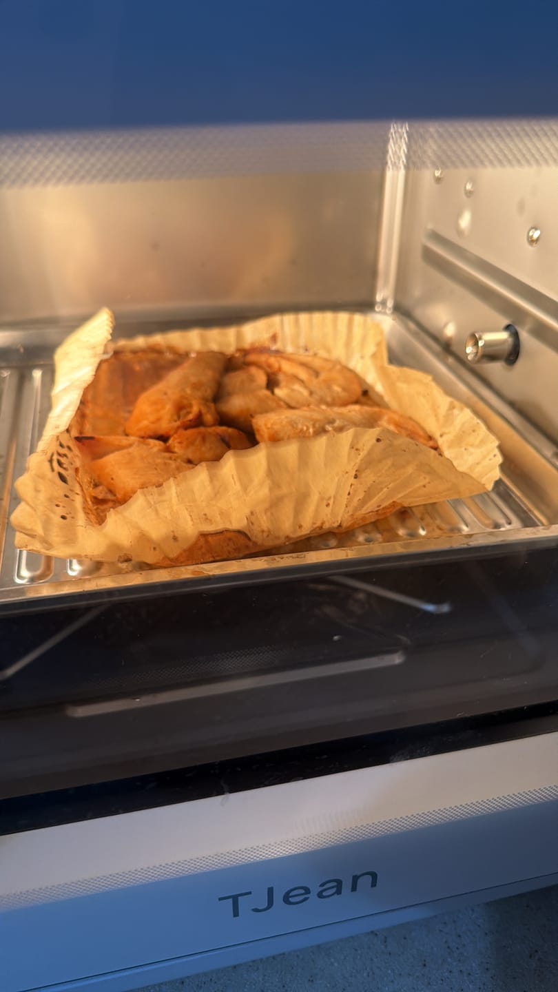 Customer photo review of 68° Chicken Singapore Delights - Sizzling Satay