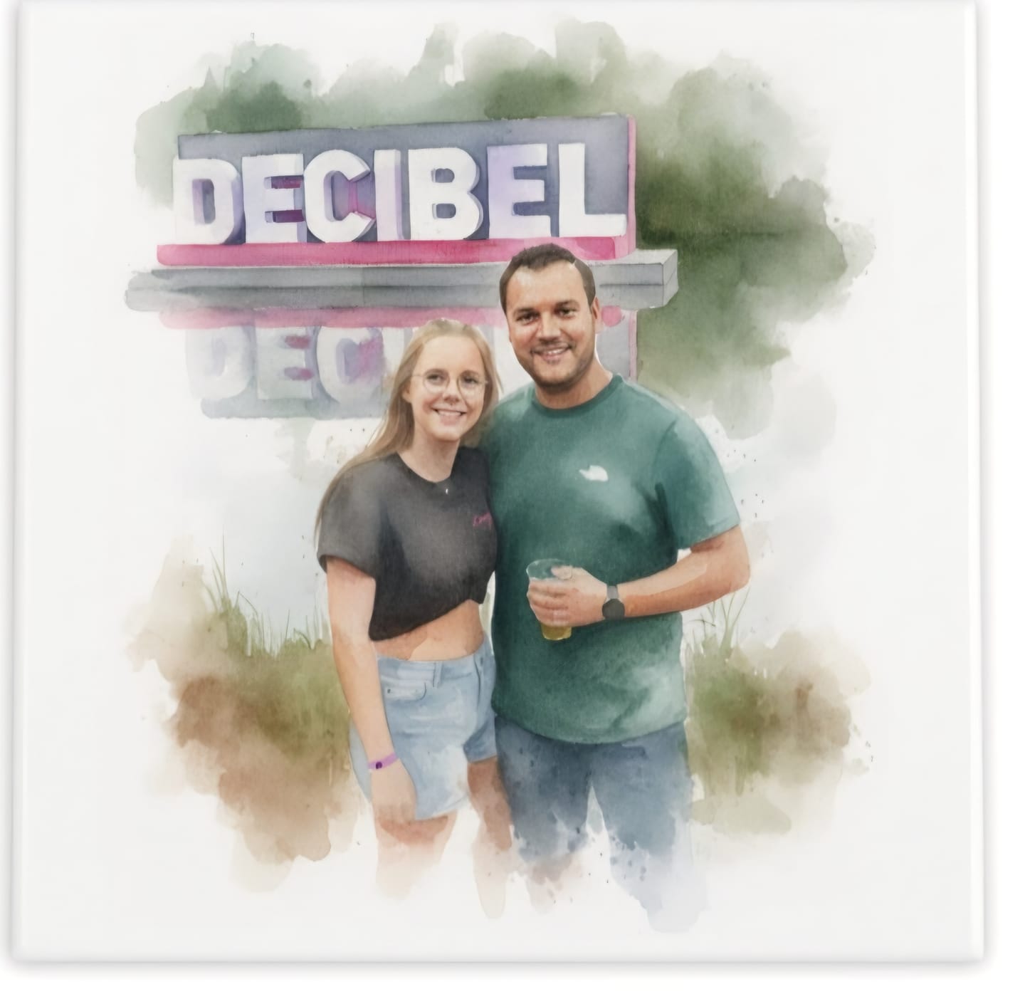 Customer photo review of Droomwassing Aquarel Tegel - Upload je eigen foto