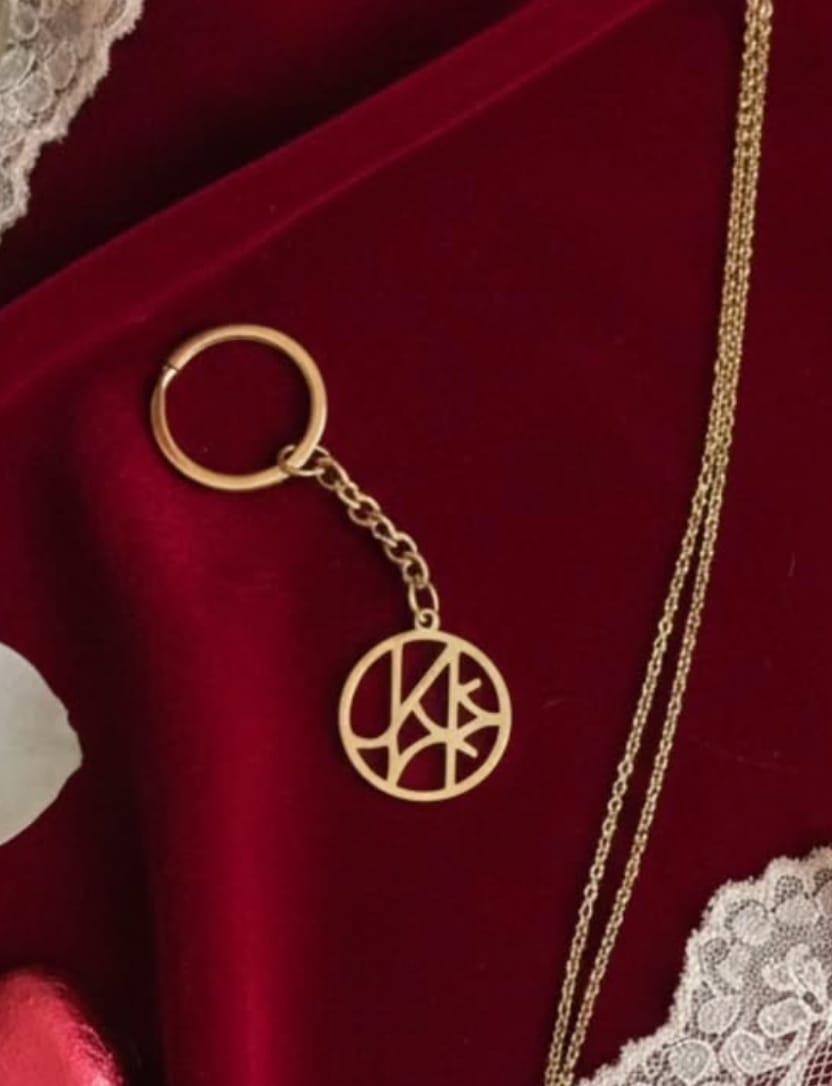Customer photo review of Custom Monogram Keychain