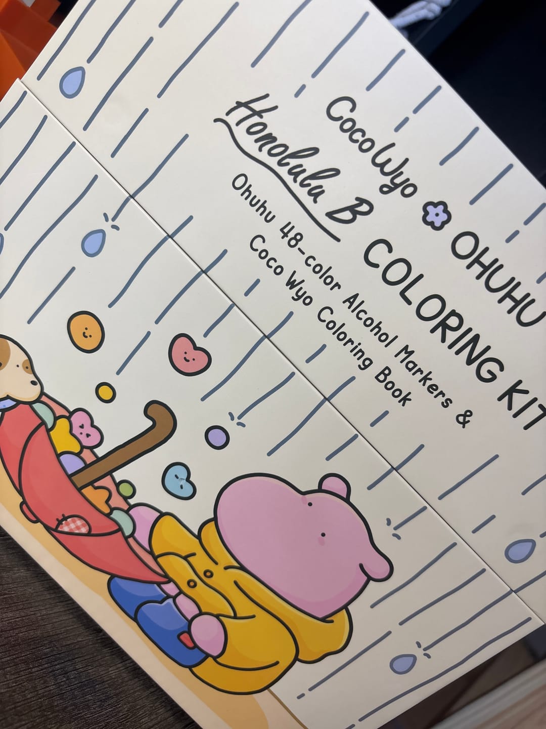 Customer photo review of Ohuhu x Coco Wyo Cozy Mood Coloring Kit, Honolulu B 48 Colors Alcohol Markers with Brush & Fine Dual Tips, Coloring Book with Mood Tracker Pages