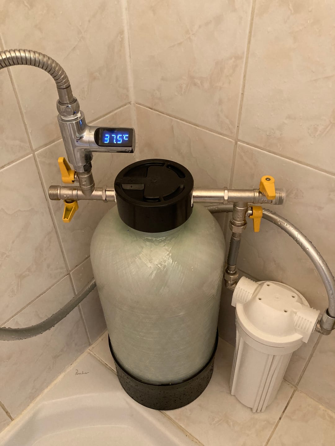 Customer photo review of Shower Water Softener System for Hard Water