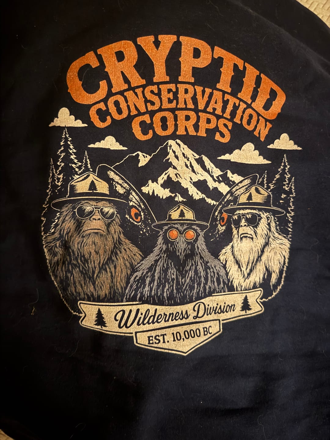 Customer photo review of Cryptid Conservation Corps Sweatshirt