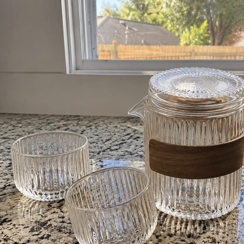 Customer photo review of Renji Portable Glass Tea Set