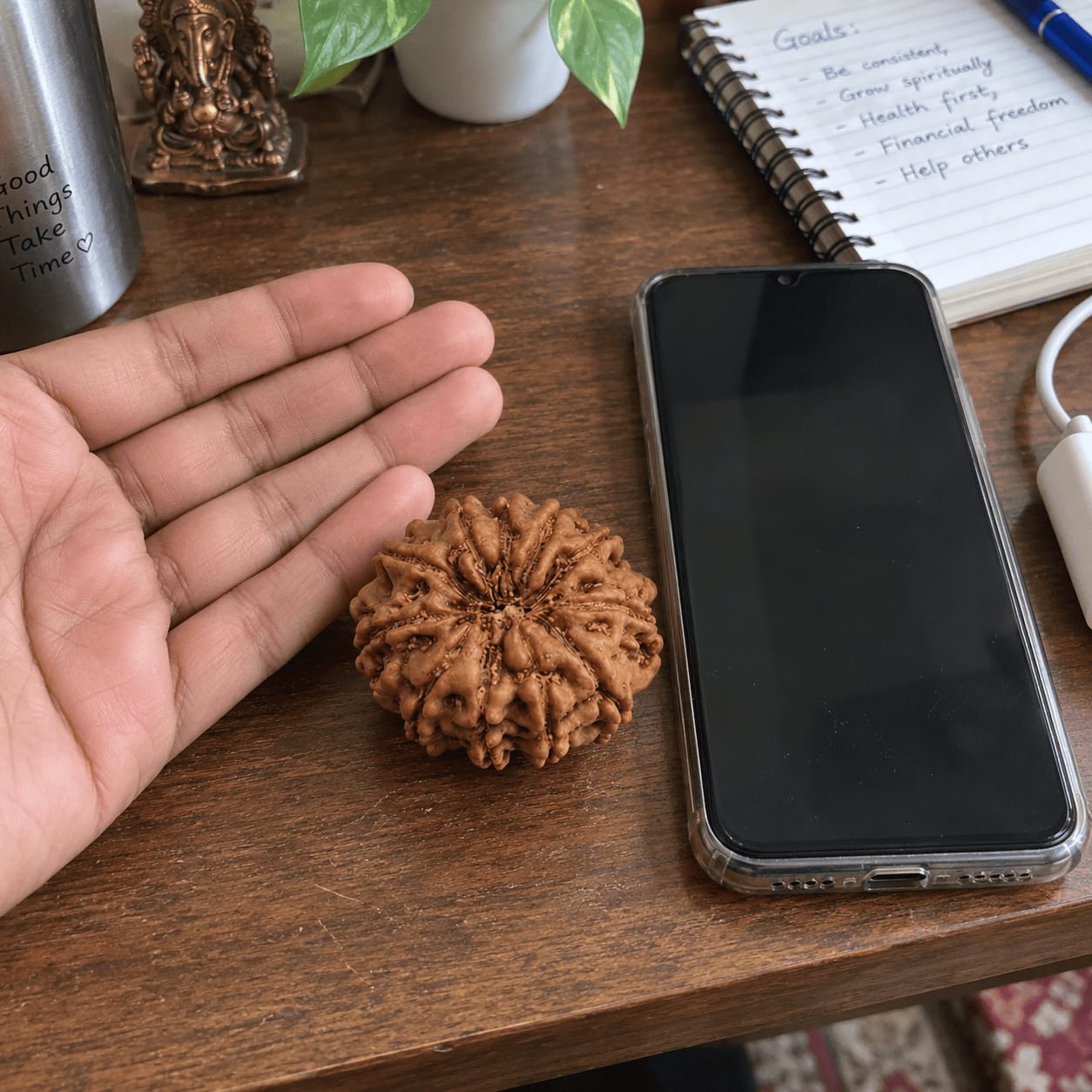 Customer photo review of 11 Mukhi Rudraksha (Nepali)