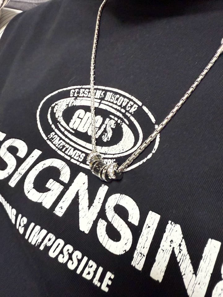 Customer photo review of Barrel Accent Necklace