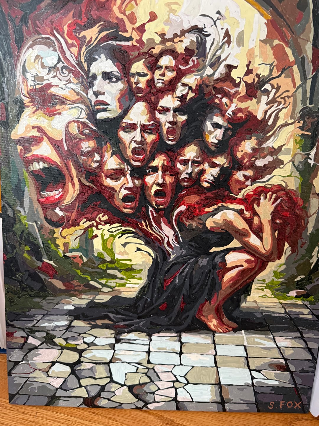Customer photo review of Demons Haunt Woman (Paint by Numbers)