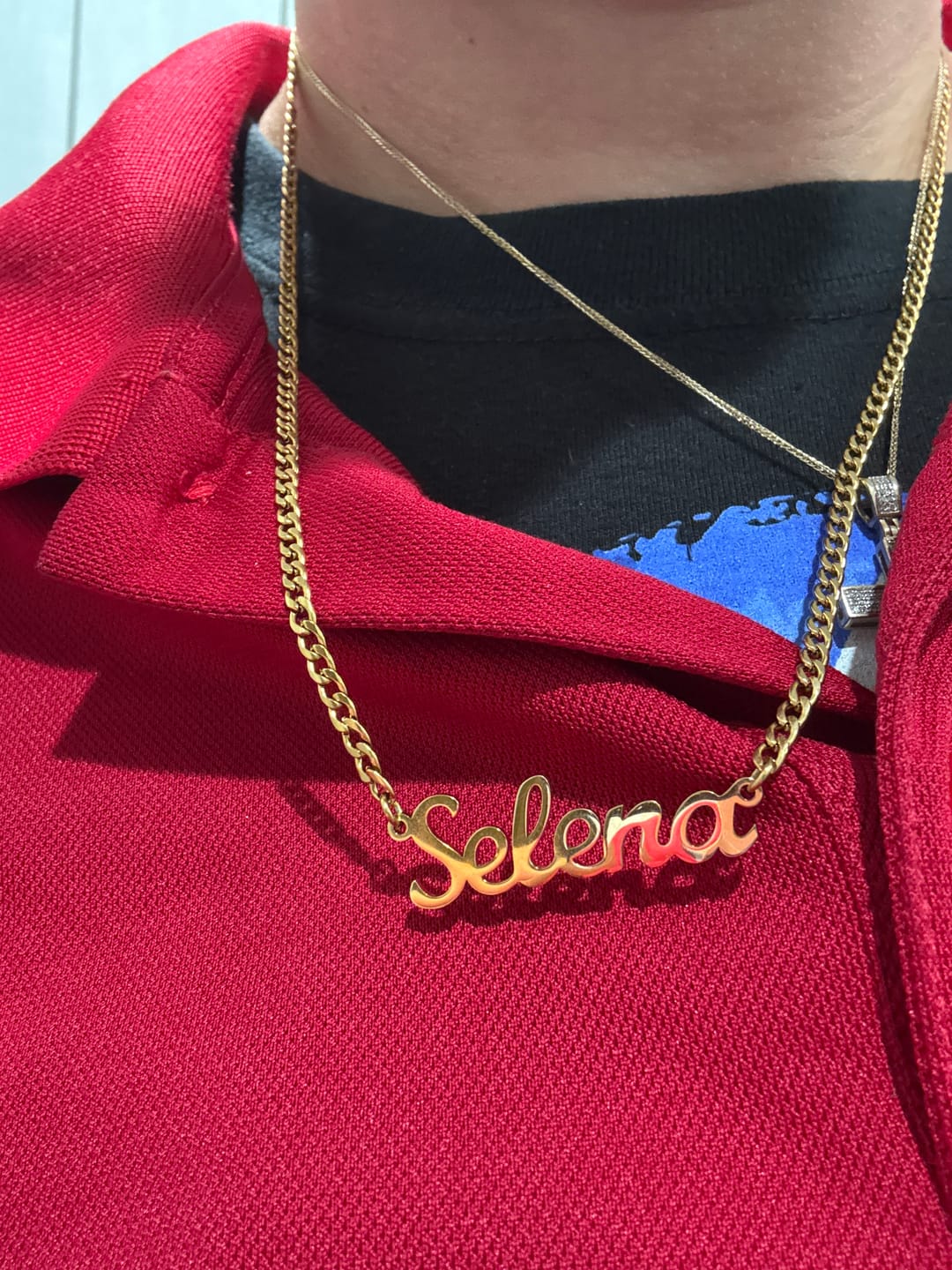 Customer photo review of Diamond Cut Heart Name Necklace
