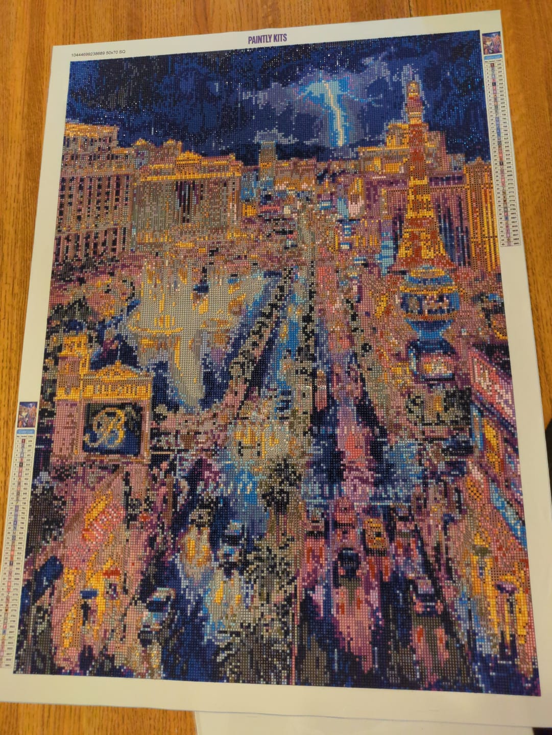 Customer photo review of Las Vegas Strip in Neon Rain (Diamond Painting)