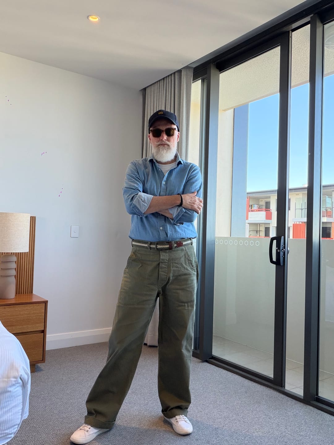 Customer photo review of 1940s Herringbone Deck Pants