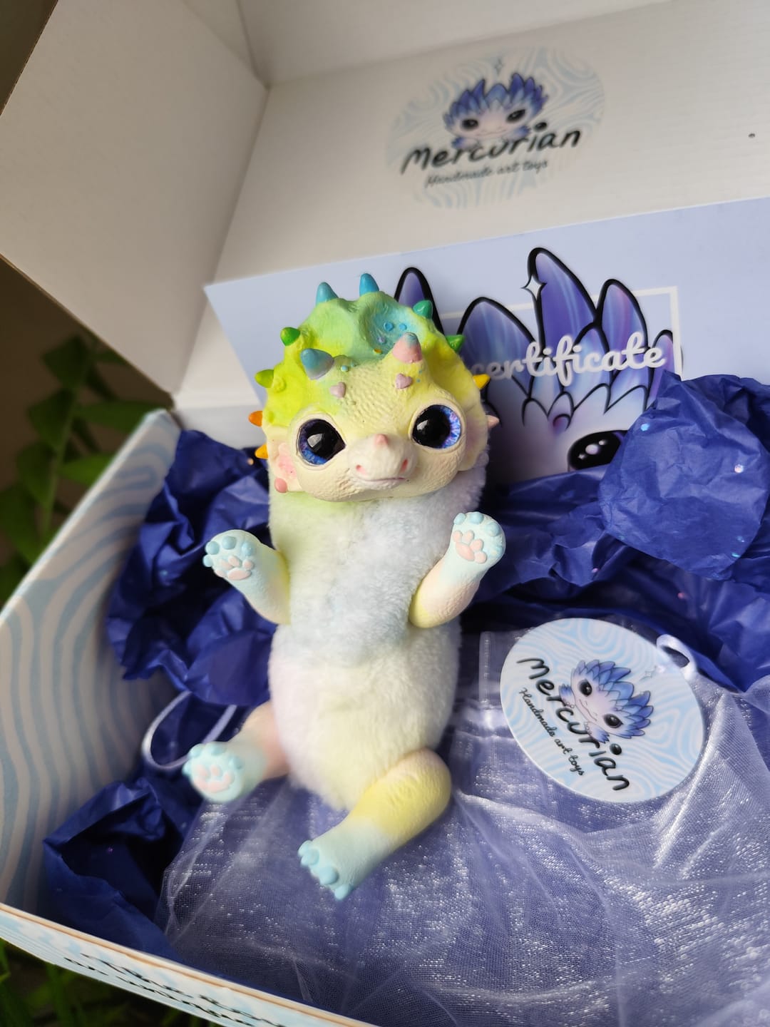 Customer photo review of Tinyceratops – light rainbow
