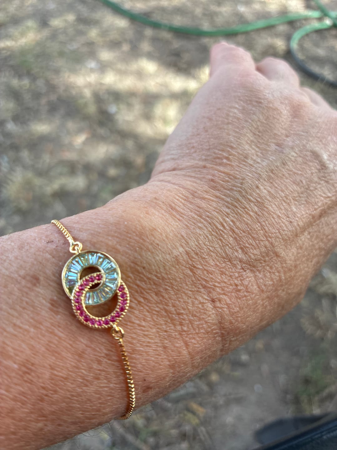 Customer photo review of Bracelet Personnalisé Duo Pierres
