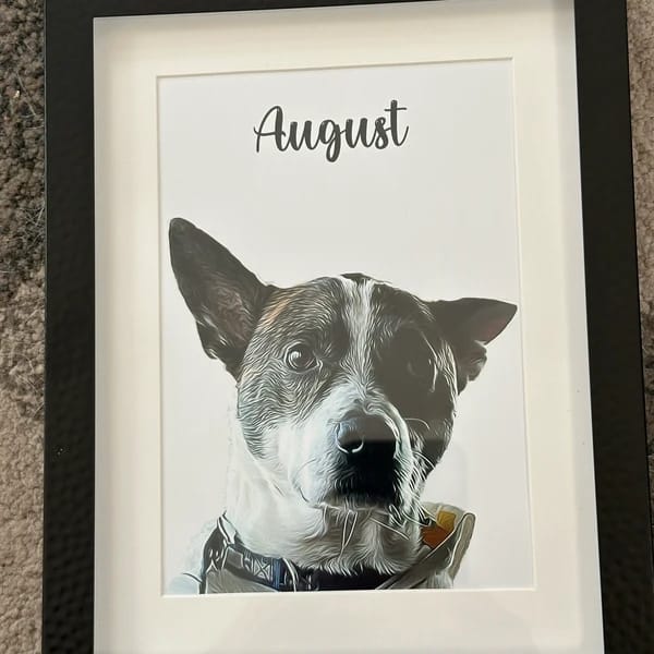 Customer photo review of Custom Pet Portrait