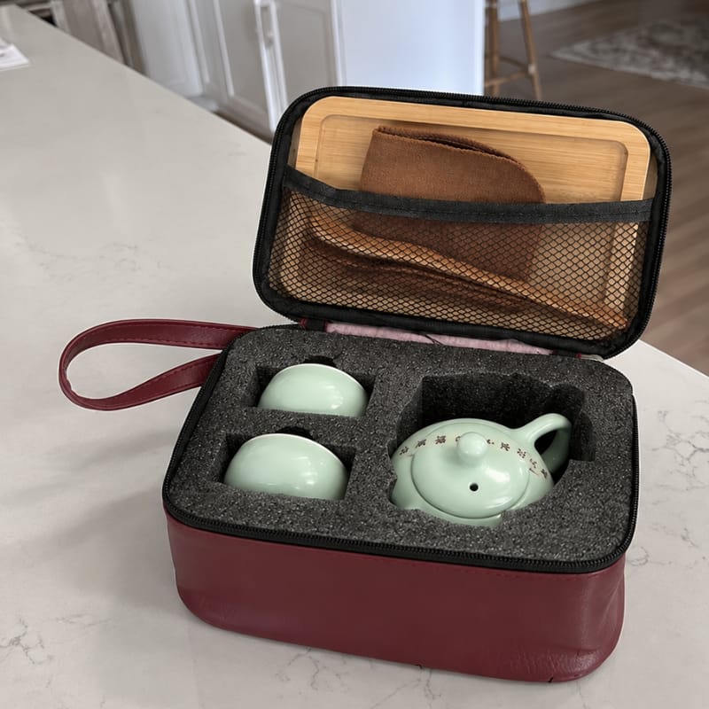 Customer photo review of Shiori Portable Ceramic Kung Fu Tea Set