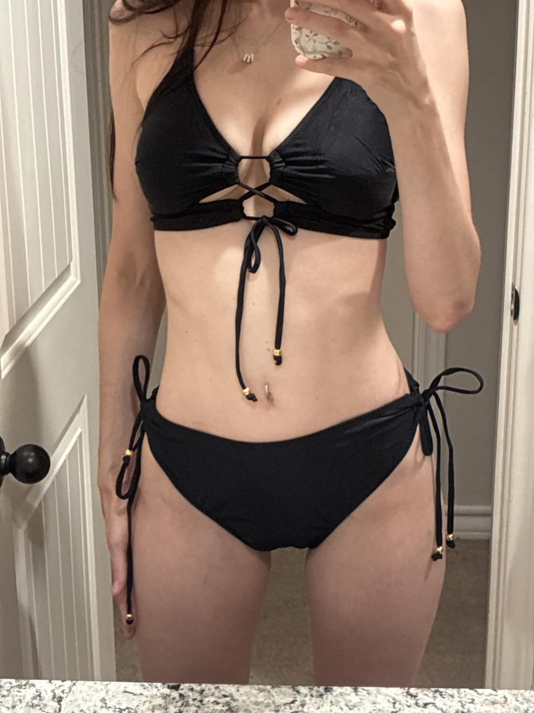 Customer photo review of Emoswim - Womens Bikini Sets Two Piece Swimsuit 2026 Curvy Cutout String Bathing Suit