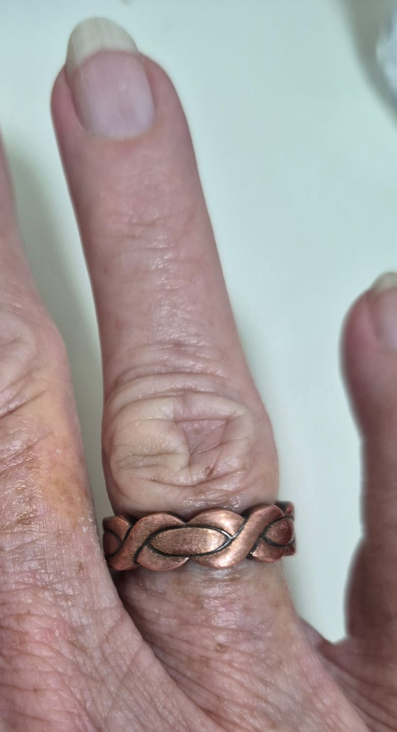 Customer photo review of Ladies Adjustable Copper Magnetic Ring
