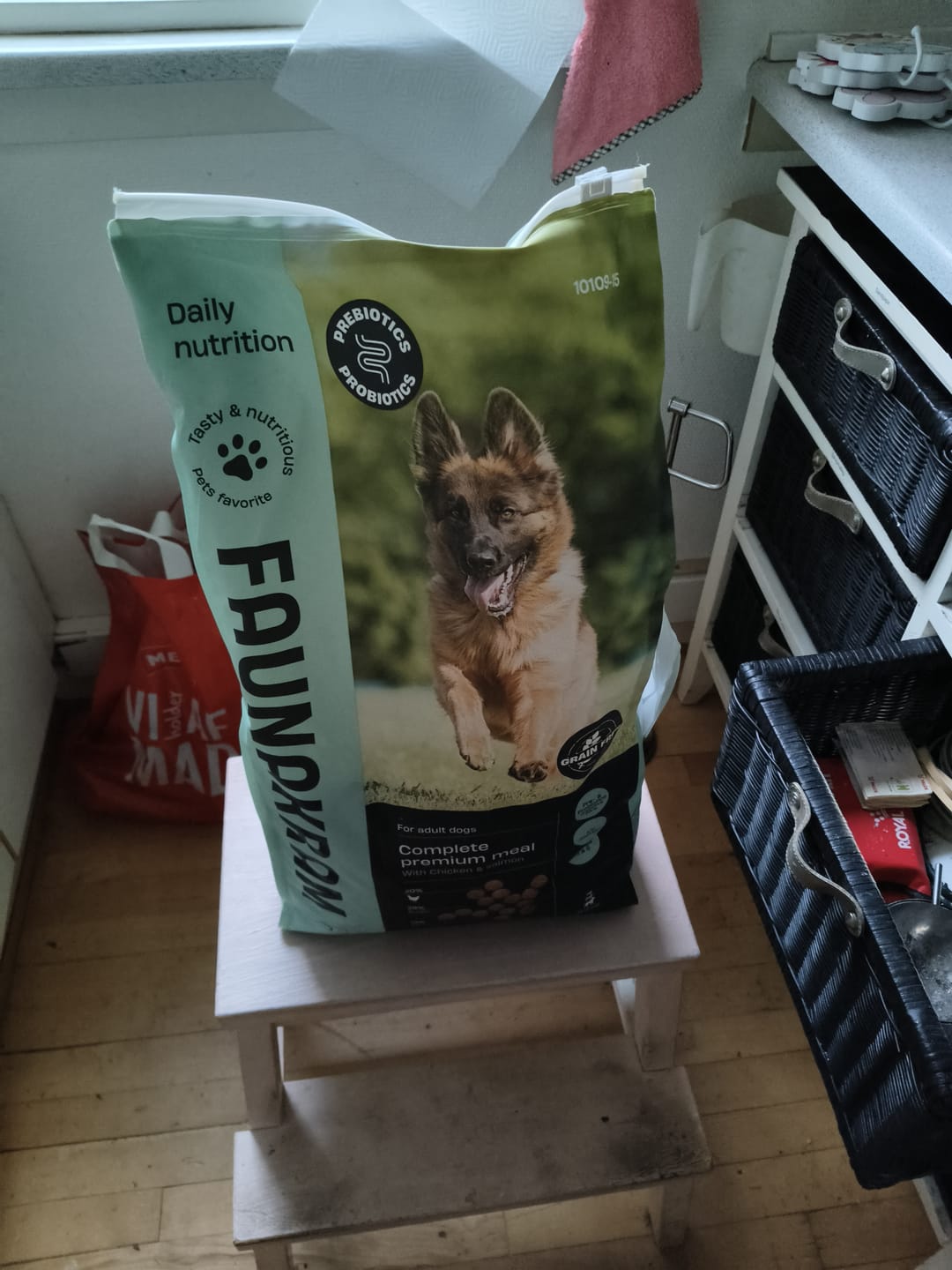 Customer photo review of Kornfrit Hundefoder – Kylling & Laks m. Pre- & Probiotika