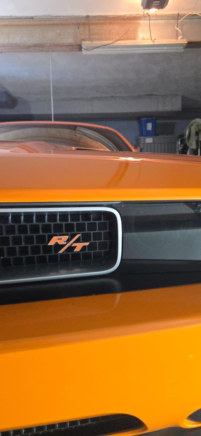 Customer photo review of R/T Grille Emblem Inlay Decal - 2009-2014 Challenger R/T