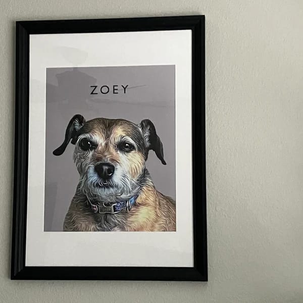Customer photo review of Custom Pet Portrait