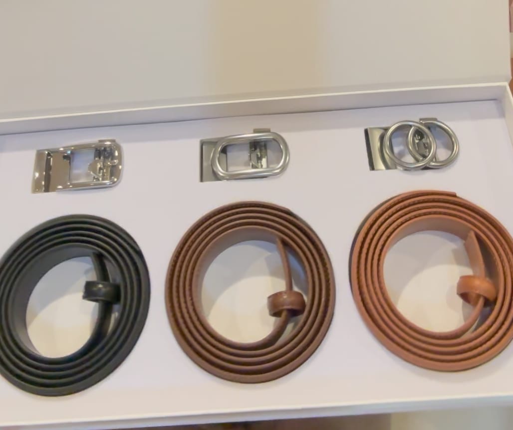 Customer photo review of The Signature Set | 3 Micro-Adjustable Belts & 3 Buckles