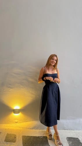 Customer photo review of Denim Corset midi φόρεμα