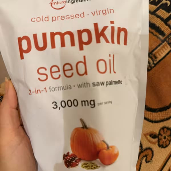 Customer photo review of Nuvrela™ Hair Growth Formula (Pumpkin Seed Oil + Saw Palmetto)