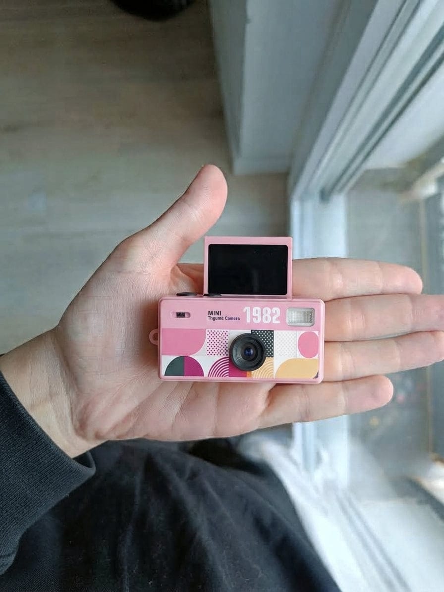 Customer photo review of PocketPixel Retro — Mini Cámara Llavero HD con Pantalla Abatible
