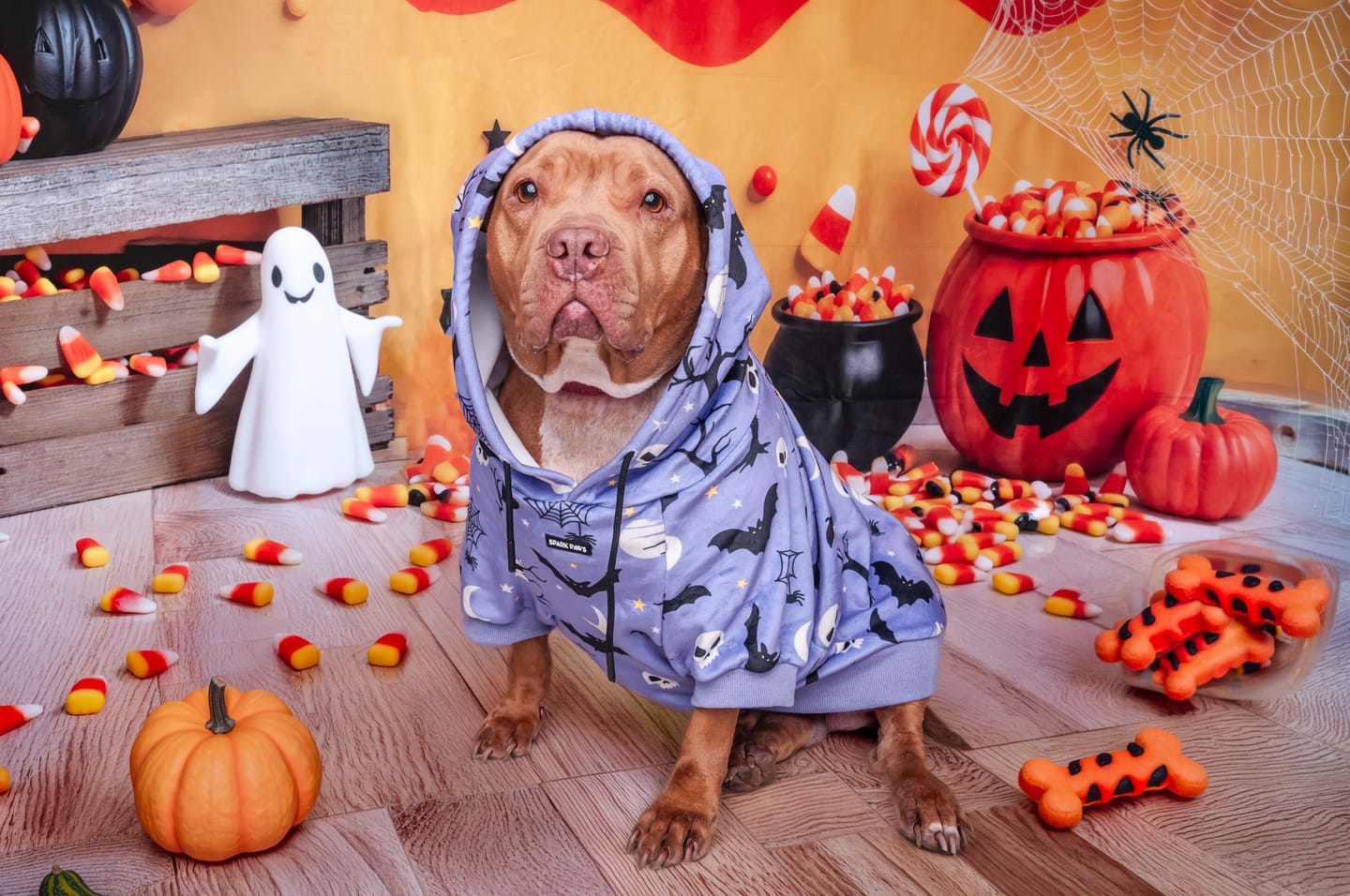 Customer photo review of Halloween Dog Hoodies (Limited Edition)
