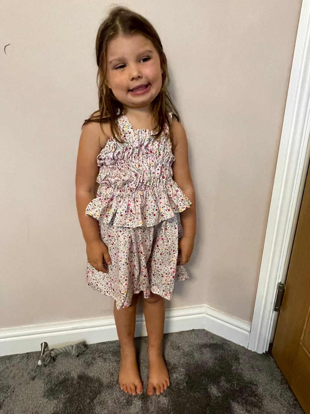 Customer photo review of Spring Floral Rose & Hubble Cotton Poplin Fabric